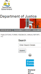 Mobile Screenshot of justice.tas.gov.au