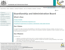 Tablet Screenshot of guardianship.tas.gov.au