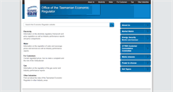 Desktop Screenshot of economicregulator.tas.gov.au