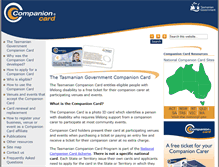 Tablet Screenshot of companioncard.dpac.tas.gov.au