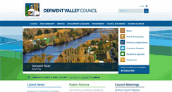 Desktop Screenshot of derwentvalley.tas.gov.au