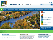 Tablet Screenshot of derwentvalley.tas.gov.au