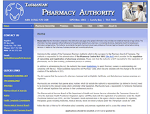 Tablet Screenshot of pharmacyauthority.tas.gov.au