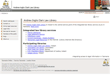 Tablet Screenshot of lawlibrary.tas.gov.au