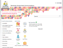 Tablet Screenshot of communications.tas.gov.au