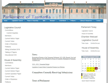 Tablet Screenshot of parliament.tas.gov.au
