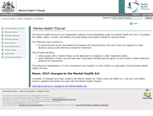 Tablet Screenshot of mentalhealthtribunal.tas.gov.au
